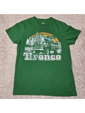 Ford Officially Licensed Bronco Retro Distressed Print Tee T-Shirt Women's SMALL